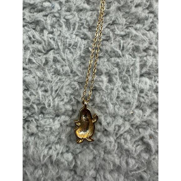 Vintage Enameled Gold Toned Penguin Pendant - Picture 3 of 5